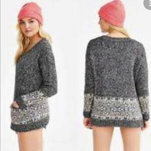 Urban Outfitters Ecote Grey Knit Wool Blend Pullover Sweater S